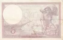 France 5 Francs - Violet - 26-10-1939 - Serial O.65105