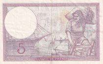 France 5 Francs - Violet - 26-12-1940 - Serial S.67805 - P.79