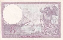 France 5 Francs - Violet - 26-12-1940 - Serial V.67762 - XF - P.79
