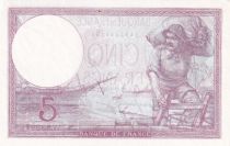 France 5 Francs - Violet - 27-07-1939 - Serial W.59297 - P.79