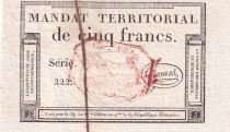 France 5 Francs 28 Ventose An IV (18.3.1796) - Red seal - AU