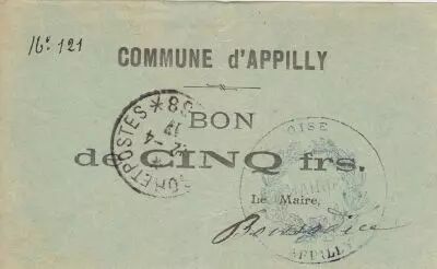 France 5 Francs Appilly City