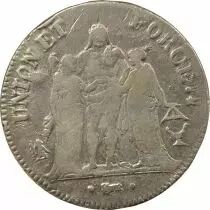 France 5 Francs Argent, Union & Force - An 7 K Bordeaux