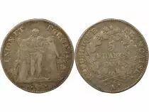 France 5 Francs Argent, Union & Force - An 8 A Paris