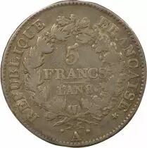 France 5 Francs Argent, Union & Force - An 8 A Paris