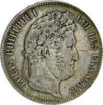 France 5 Francs Argent Louis-Philippe I (millésimes variés : 1831-1843)