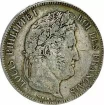 France 5 Francs Argent Louis-Philippe I (mill&eacute;simes vari&eacute;s : 1831-1843)