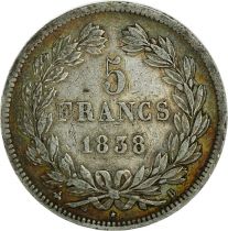 France 5 Francs Argent Louis-Philippe I (millésimes variés : 1831-1843)