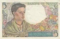 France 5 Francs Berger - 22-07-1943 - S&eacute;rie M.44
