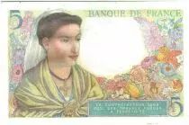 France 5 Francs Berger - 25-11-1943 Serial J.76 - 94471