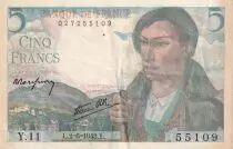 France 5 Francs Berger - années et séries variées