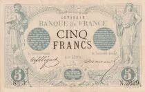 France 5 Francs Black - 19-05-1873 - Serial N.2629  - VF to XF - P.60