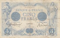 France 5 Francs Bleu  - 20-01-1912 Série F.51- B à TB