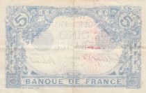 France 5 Francs Blue - 09-01-1913 - Serial P.1525 - VF to XF
