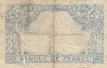 France 5 Francs Blue - 20-01-1912 Serial F.51 -  VG