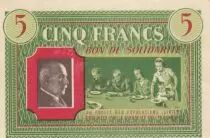 France 5 Francs Bon de Solidarit&eacute; - 1941-1942 - n&deg;2.557.884