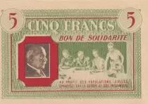 France 5 Francs Bon de Solidarit&eacute; - French family 1941-1942 - XF