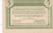 France 5 Francs Bon de Solidarité - WWII - 1941-1942  - VF