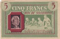 France 5 Francs Bon de Solidarité French family 1941-1942 - Serial  F 995 563