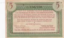 France 5 Francs Bon de Solidarit&eacute; French family 1941-1942 - Serial  G 196550