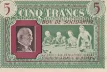 France 5 Francs Bon de Solidarit&eacute; French family 1941-1942 - Serial C 1007997