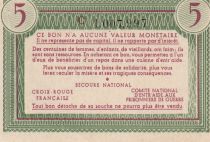 France 5 Francs Bon de Solidarité French family 1941-1942 - Serial C 1007997