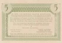 France 5 Francs Bon de Solidarit&eacute; French family 1941-1942 - unc