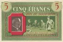 France 5 Francs Bon de Solidarité Repas de Famille 1941-1942 - SUP