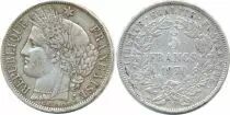 France 5 Francs Cérès - 3ème Rép. - 1870-1871 - millésimes et types variés
