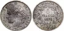 France 5 Francs C&eacute;r&egrave;s - 3&egrave;me R&eacute;p. - 1870 A Paris - Argent