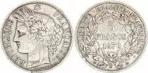 France 5 Francs Ceres - 3th Republic - 1870 A Paris
