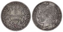 France 5 Francs Cères - Arms - 1850