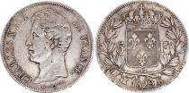 France 5 Francs Charles X - 2nd type - 1829 K Bordeaux - Silver - F to VF