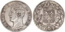 France 5 Francs Charles X - 2nd type - 1829 K Bordeaux - Silver - F to VF