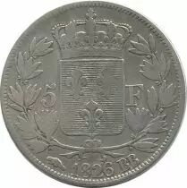 France 5 Francs Charles X - Argent