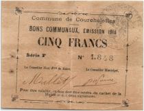 France 5 Francs Courchelettes City - 1914