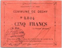 France 5 Francs Dechy Commune