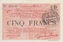 France 5 Francs Douai Commune - 1914