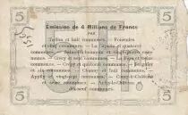 France 5 Francs Fourmies City - 1915