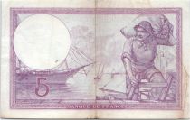 France 5 Francs Helmeted woman 08-11-1918 Serial M. 4381
