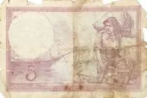 France 5 Francs Helmeted woman 13-04-1933 Serial H.54521 - G