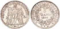 France 5 Francs Hercule - IIeme R&eacute;publique - 1849 A Paris