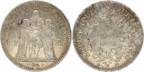 France 5 Francs Hercule - III e Rép. 1873 A Paris - Argent