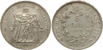 France 5 Francs Hercule - IIIeme République - 1877 A Paris - TTB