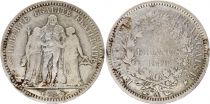 France 5 Francs Hercule II e Rép. - 1848 A Paris Argent