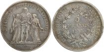 France 5 francs Hercules - Second Republic  - 1848 BB Strasbourg