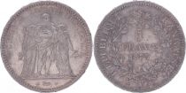France 5 Francs Hercules - Third Republic - 1873 A Paris - VF+