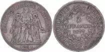 France 5 Francs Hercules - Third Republic - 1877 A Paris - F+