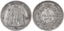 France 5 Francs Hercules - Third Republic 1873 K Bordeaux