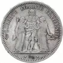 France 5 Francs Hercules - Third Republic 1873 K Bordeaux